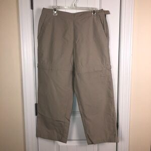 Royal Robbins Convertible Ankle Pants Womens Sz 14 Beige Gorpcore Outdoor Hiking
